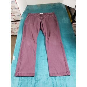 Express Pants Size 33x30 Mens Red Chino Khaki Stretch Work Finn Slim Straight